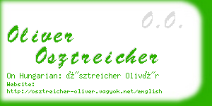 oliver osztreicher business card